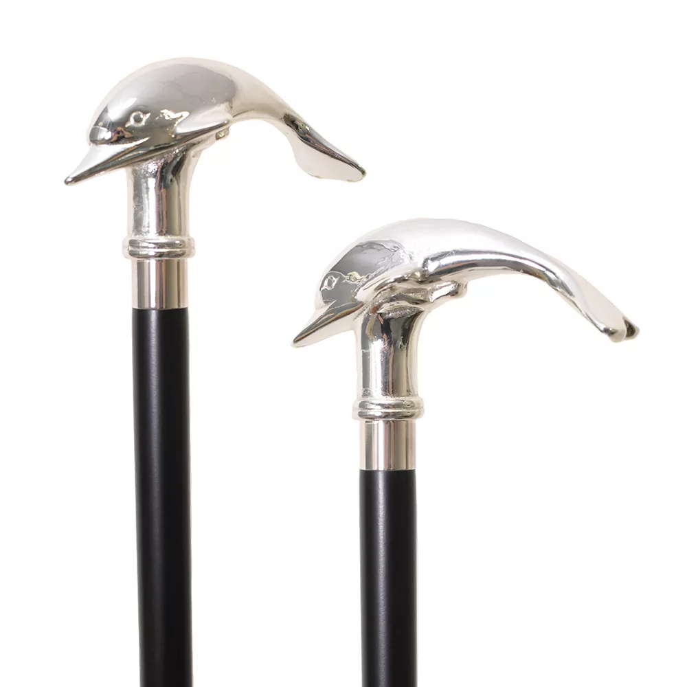 Best Brass Dolphin Shape Handle with Wooden Walking Stick