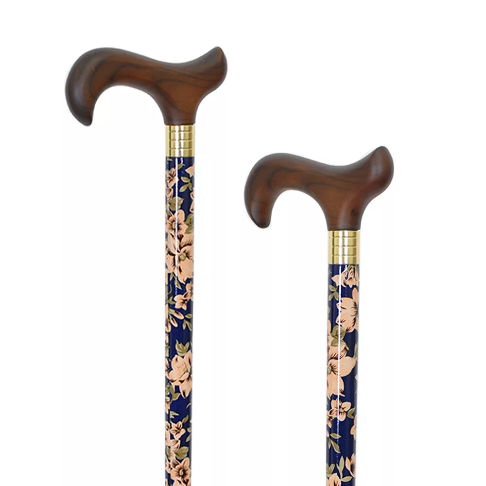 Best Wood Walking Stick Floral Print on Shaft (1006.101) - Walking Cane  Company